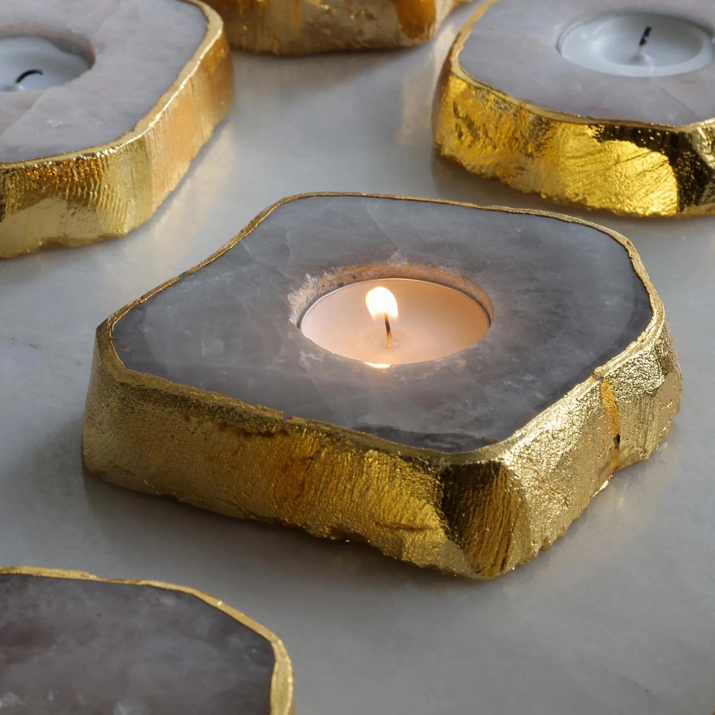 Luxe T- Light and Bar Duo (Semi-Preciosu Stone T-Light, Cork and Opener)