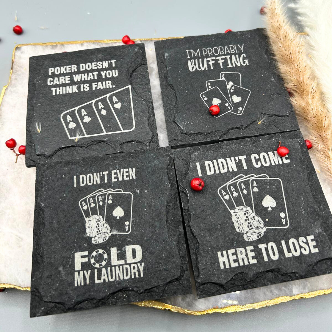 Luxe Poker Coaster Set