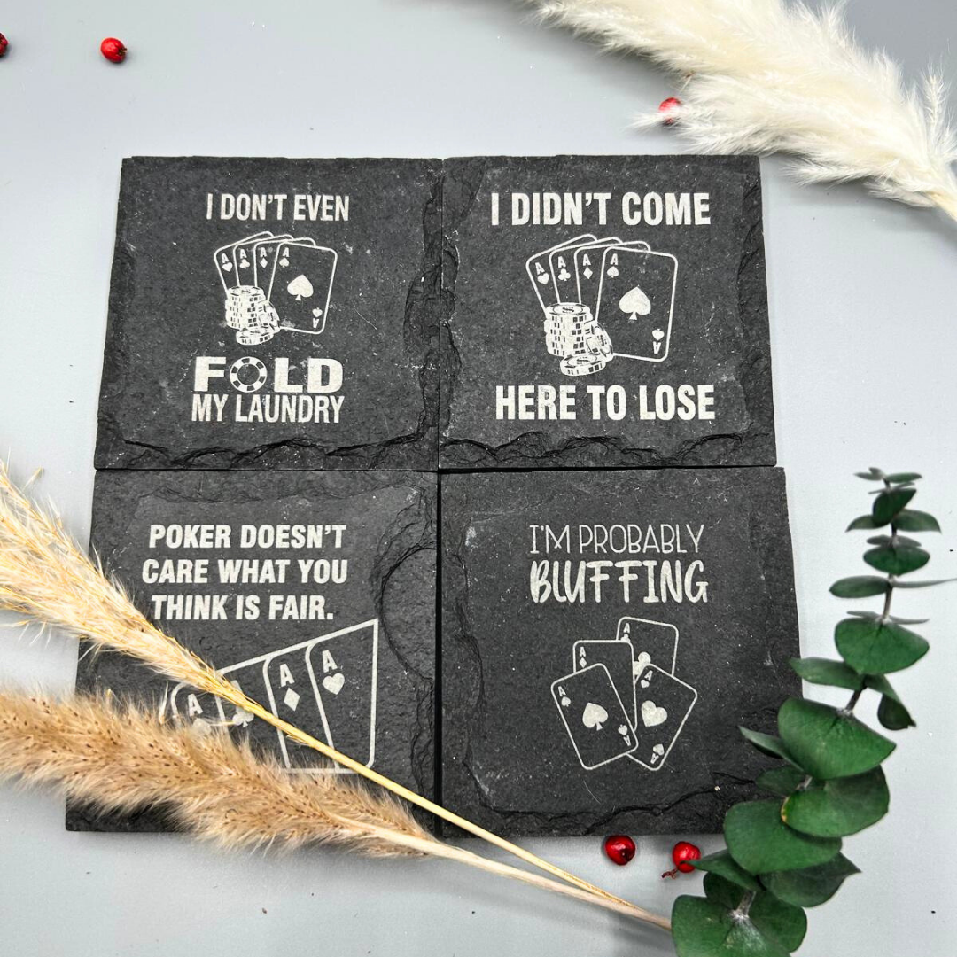 Luxe Poker Coaster Set