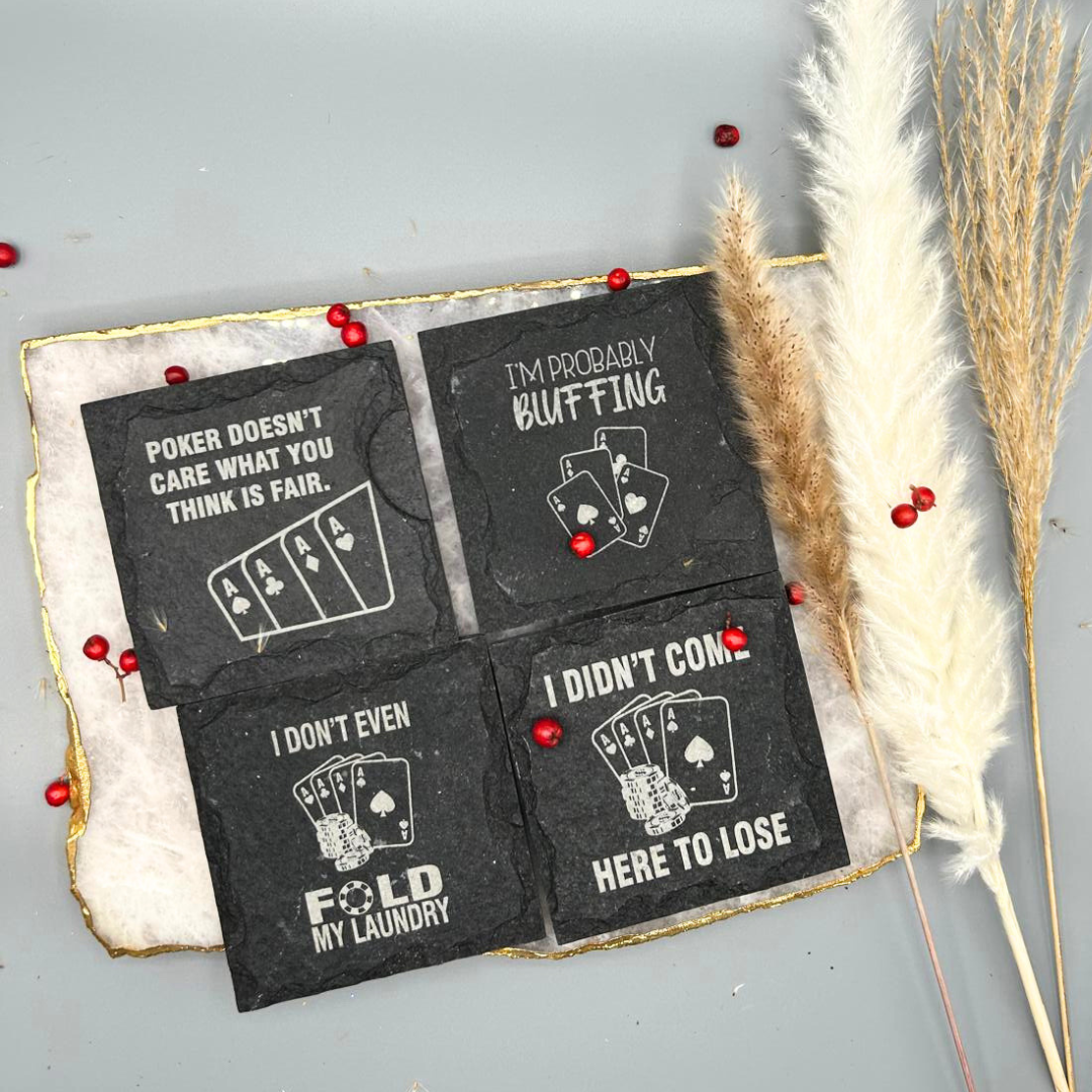 Luxe Poker Coaster Set