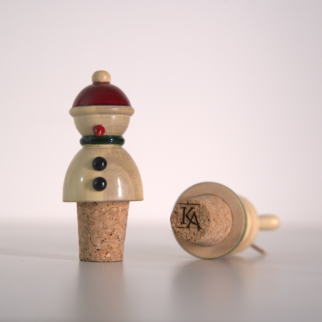 Channa Cheer Bottle Corks (Set of 2) Customization with a Wooden Gift Box to include Wine Bottle