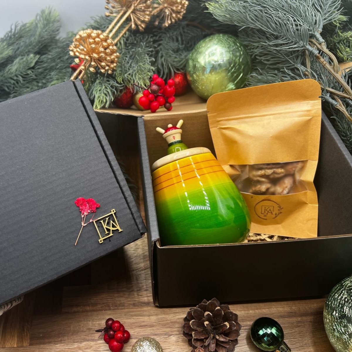 Reindeer Trinket Jar with Nuts /Cookies