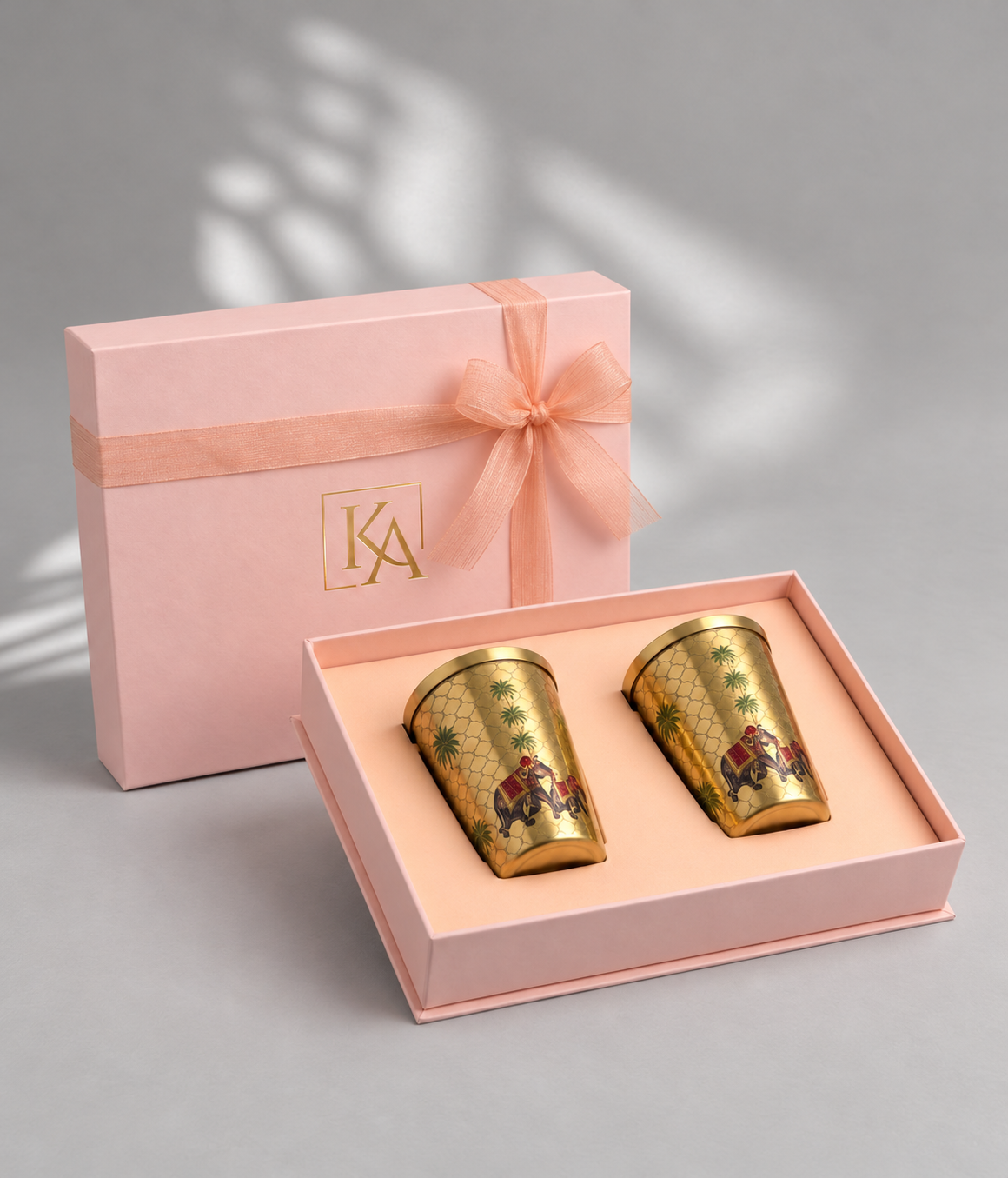 An open KA gift box with a handwritten note inside